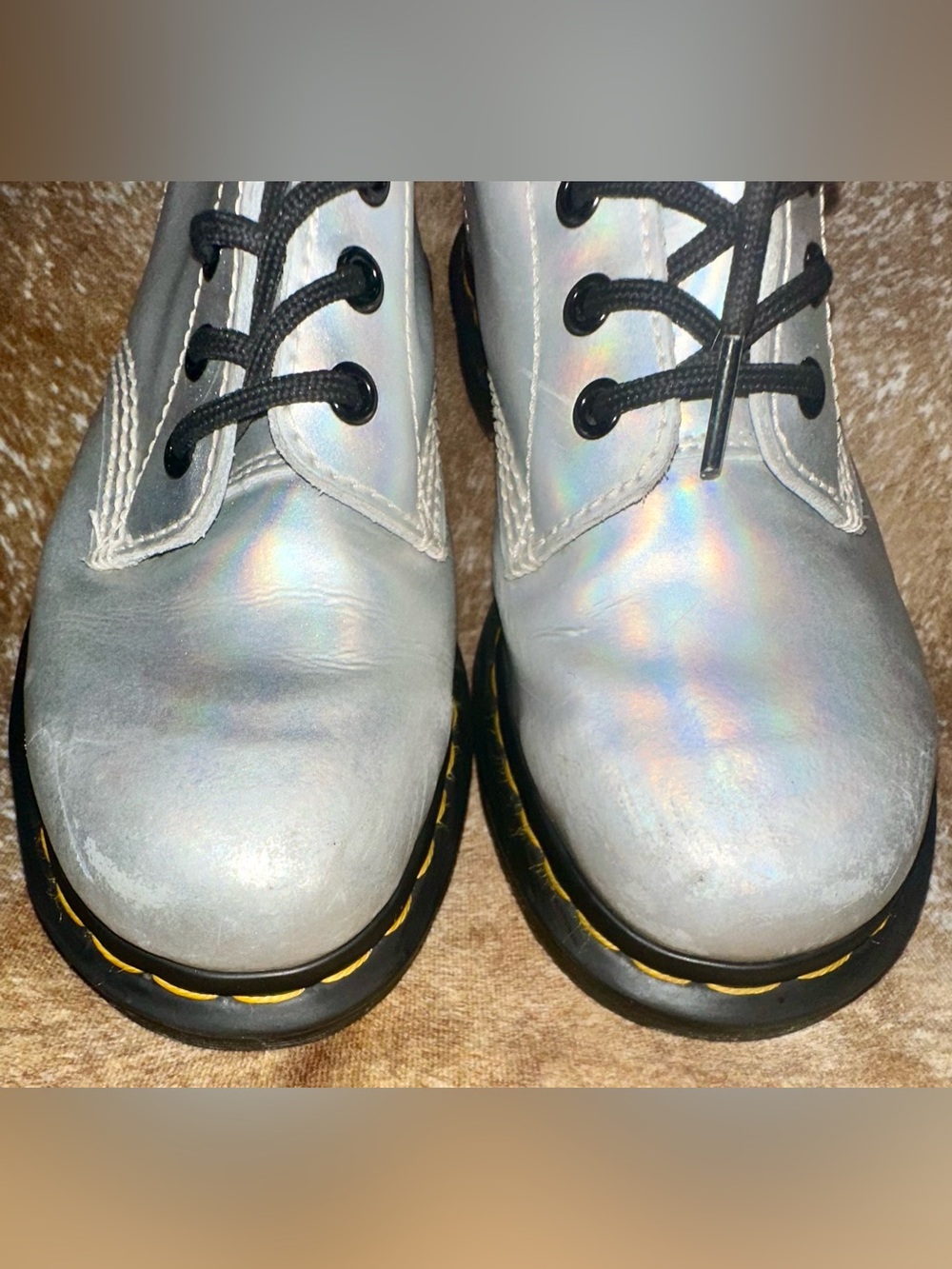Dr. Martens Holographic Lace-Up Boots - Silver - Picture 12 of 16